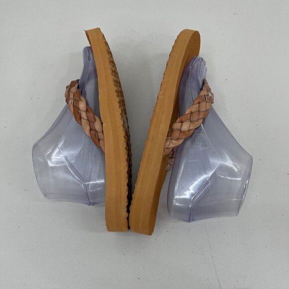 Maurices Leah Cognac Braided Flip Flop Thong Sandals Shoes Womens size 11 M - Picture 5 of 8